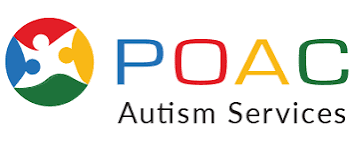 A logo for poam autism services